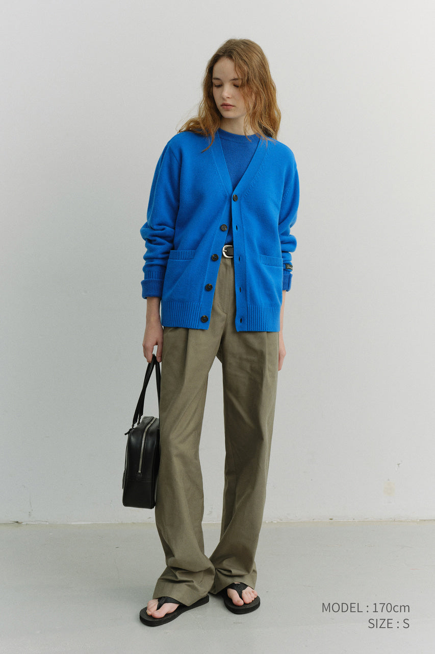 Dunst Unisex Boyfriend Knit Cardigan Blue