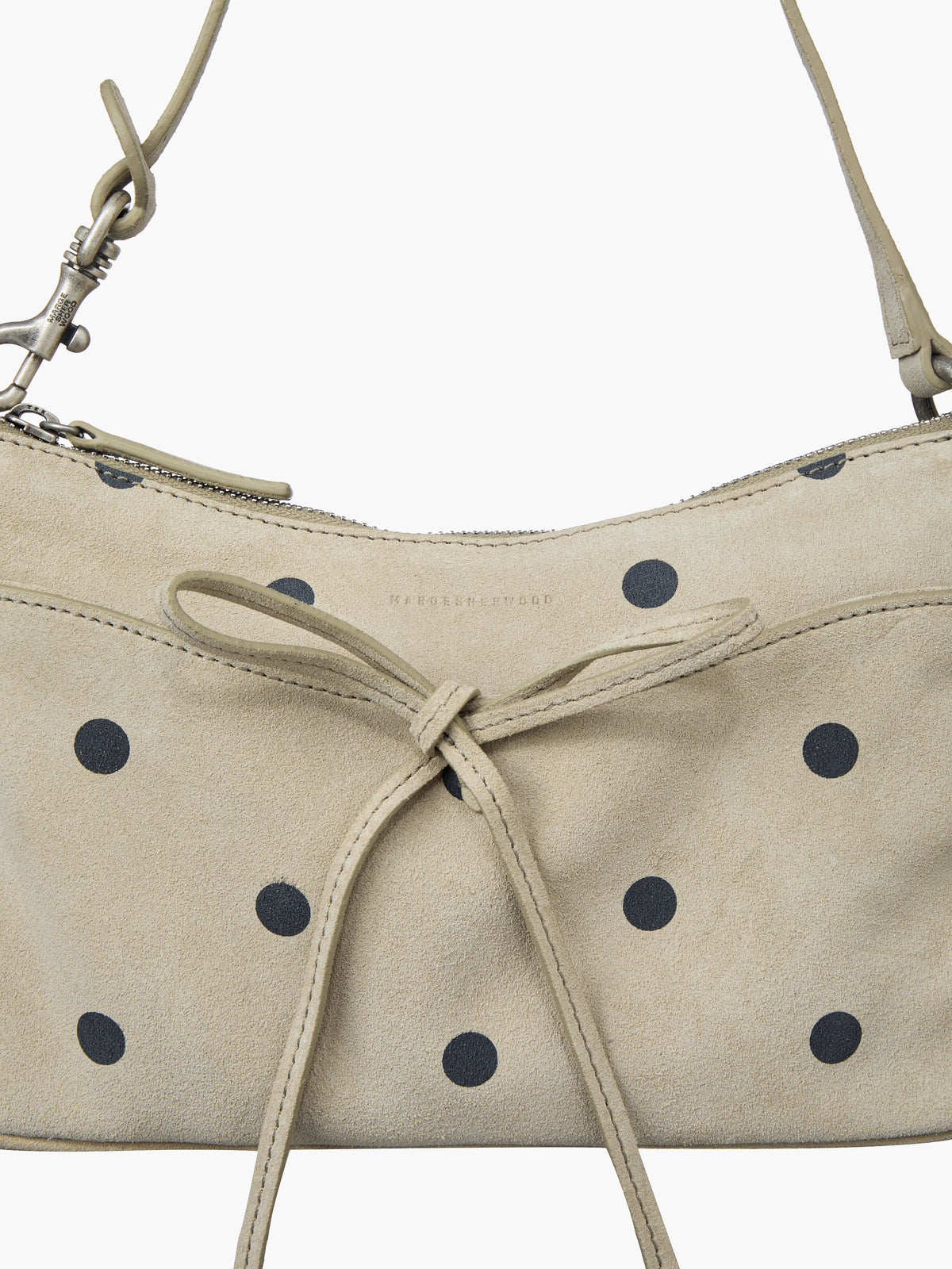 Margesherwood Ribbon Pochette blond wood printed suede