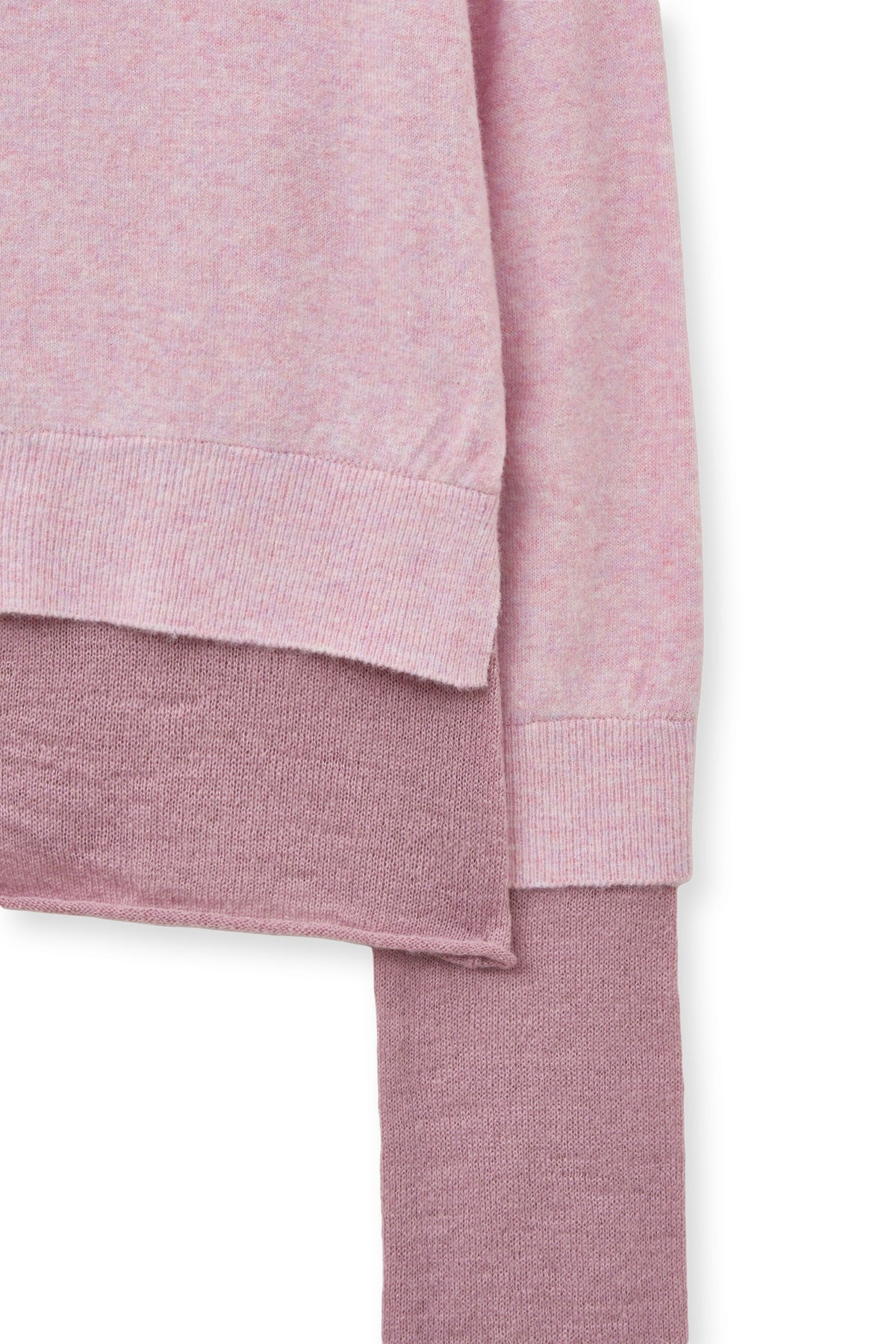 [matinkim] LAYERED TEXTURE KNIT CARDIGAN IN LILAC