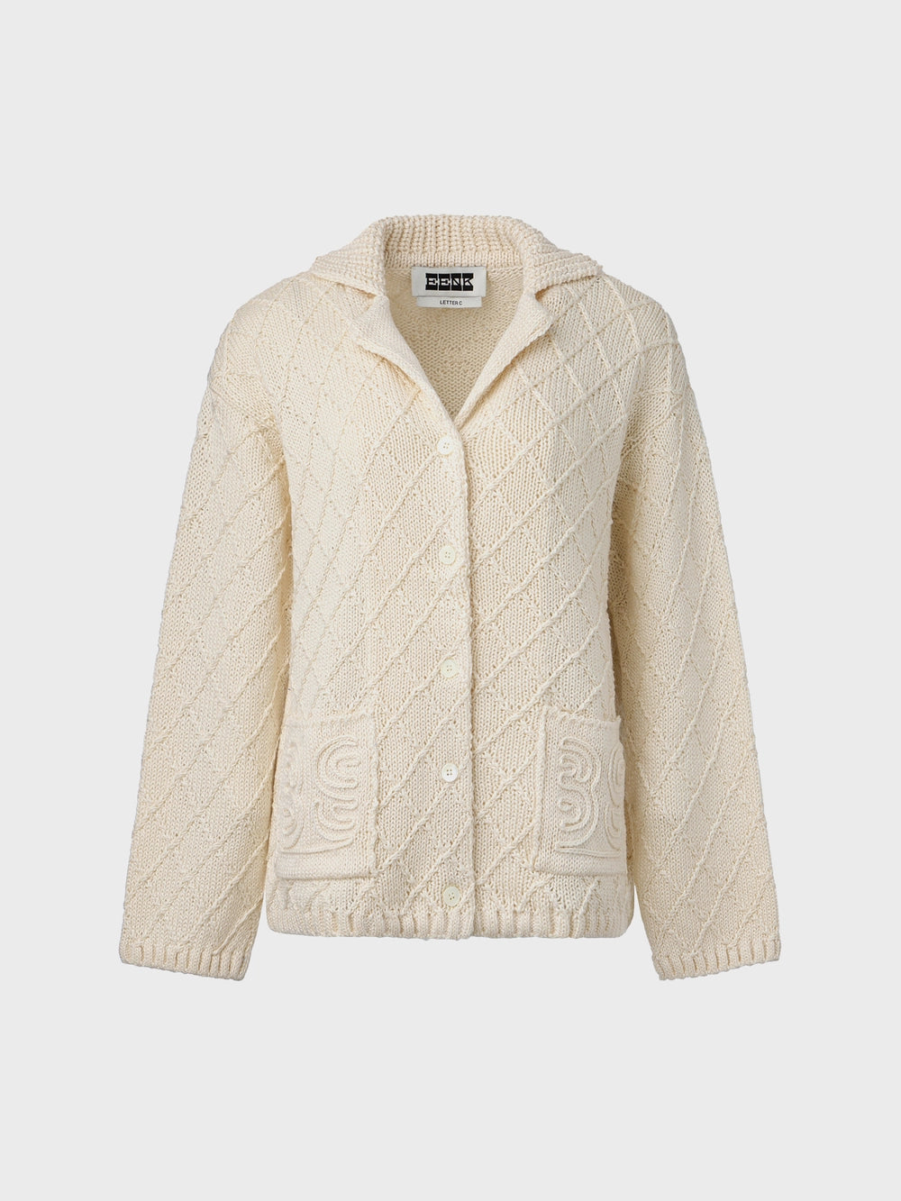 EENK Textured Knitwear Cardigan - Ivory