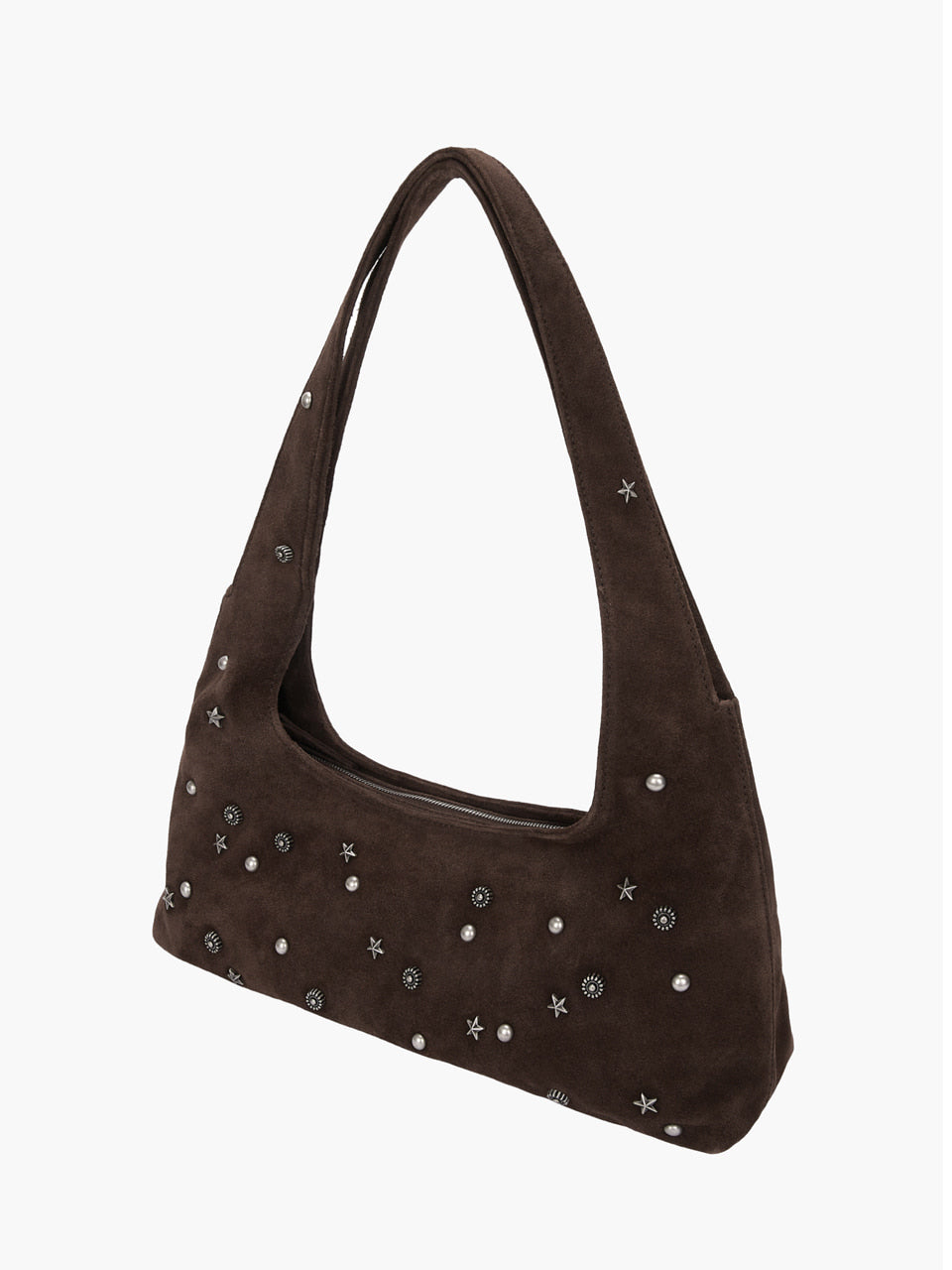 Margesherwood Halter Hobo choco brown studded suede