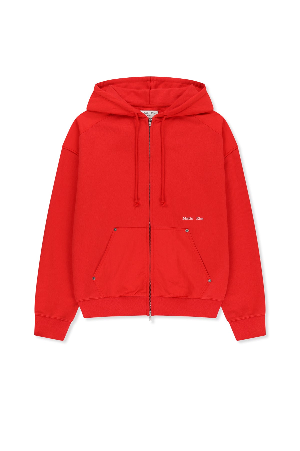 Matinkim Color Block Hoody Zip UP IN Red