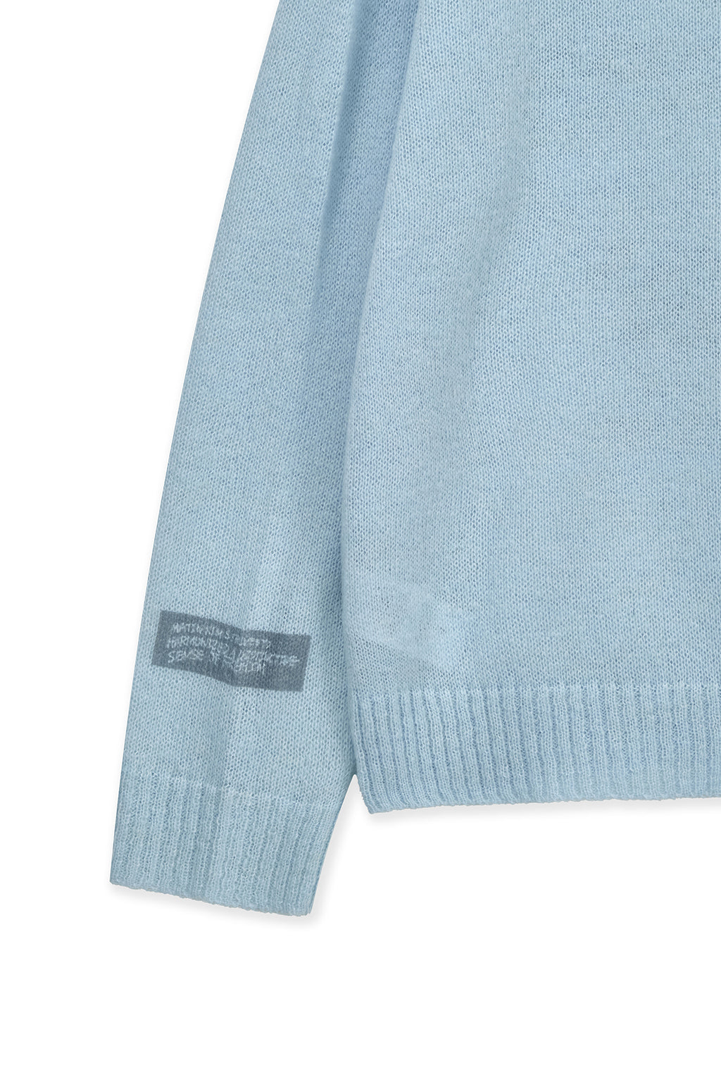 [matinkim] GRAFFITI ARTWORK KNIT PULLOVER IN LIGHT BLUE