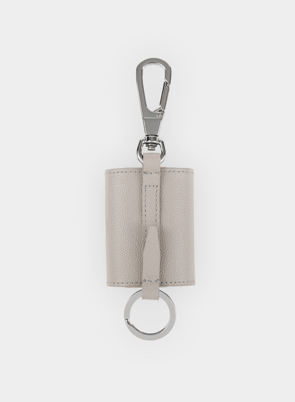 [satur] Satur Keyring Leather Airpods Case - Mud Gray