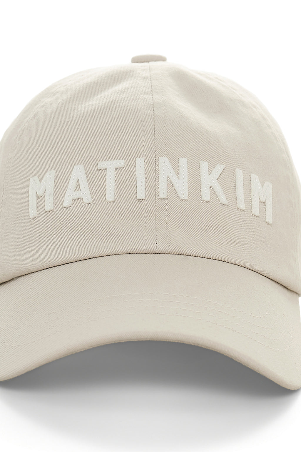 Matinkim Applique Felt Logo Ball Cap IN Light Grey