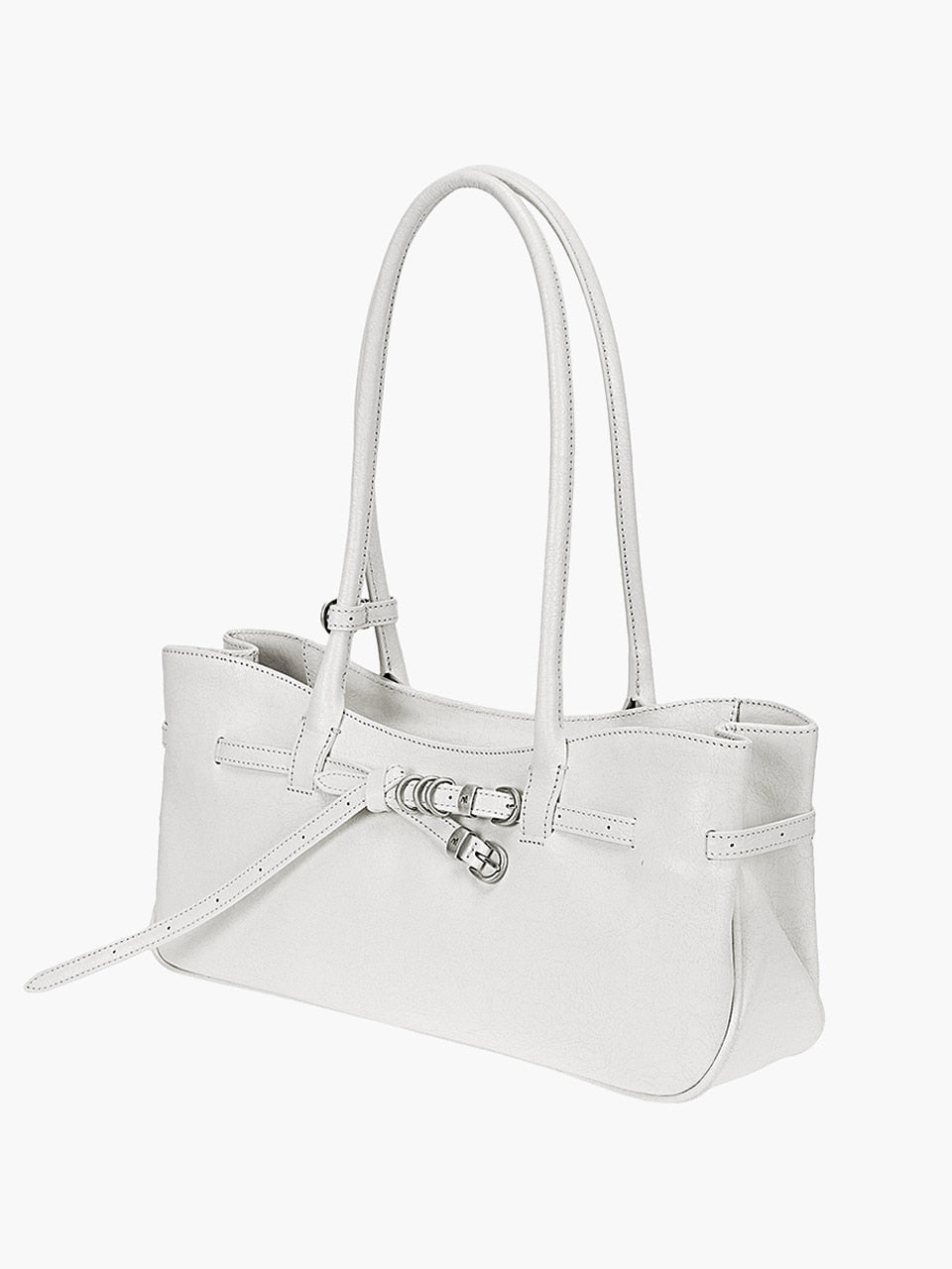Margesherwood Grandma Used Shoulder Bag off white cracked