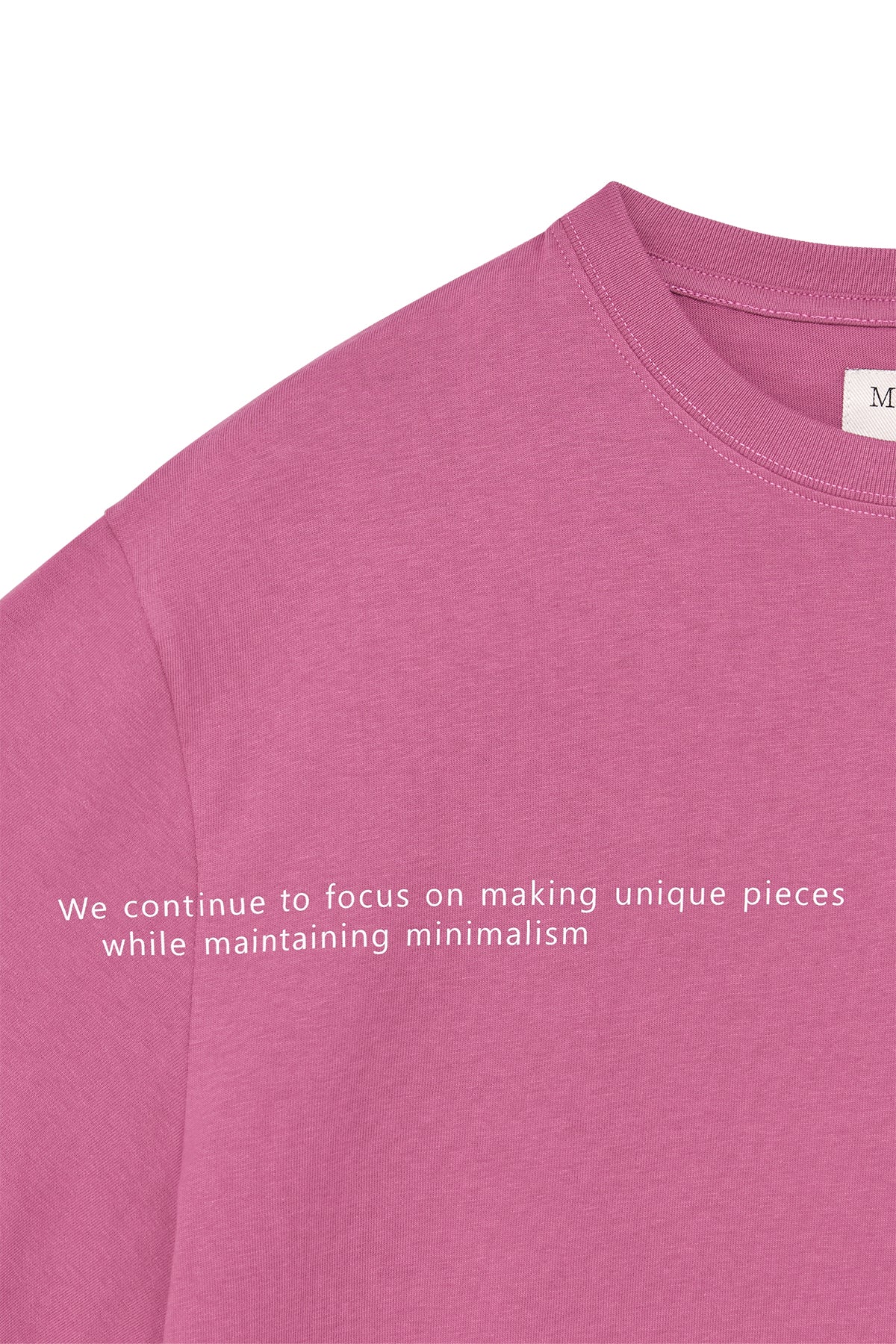 [matinkim] HALF TEXT LOGO TOP FOR WOMEN IN PINK