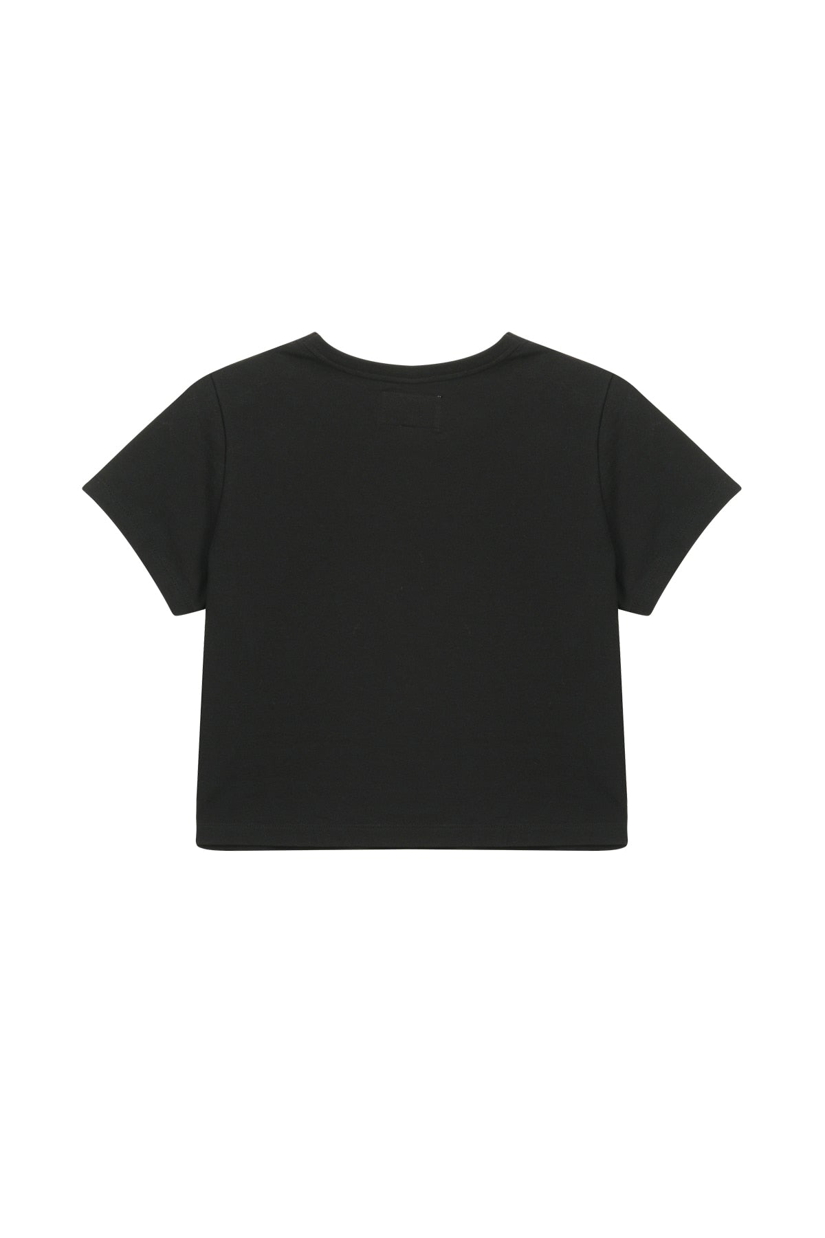 [matinkim] LOGO CUTTED CROP TOP IN BLACK