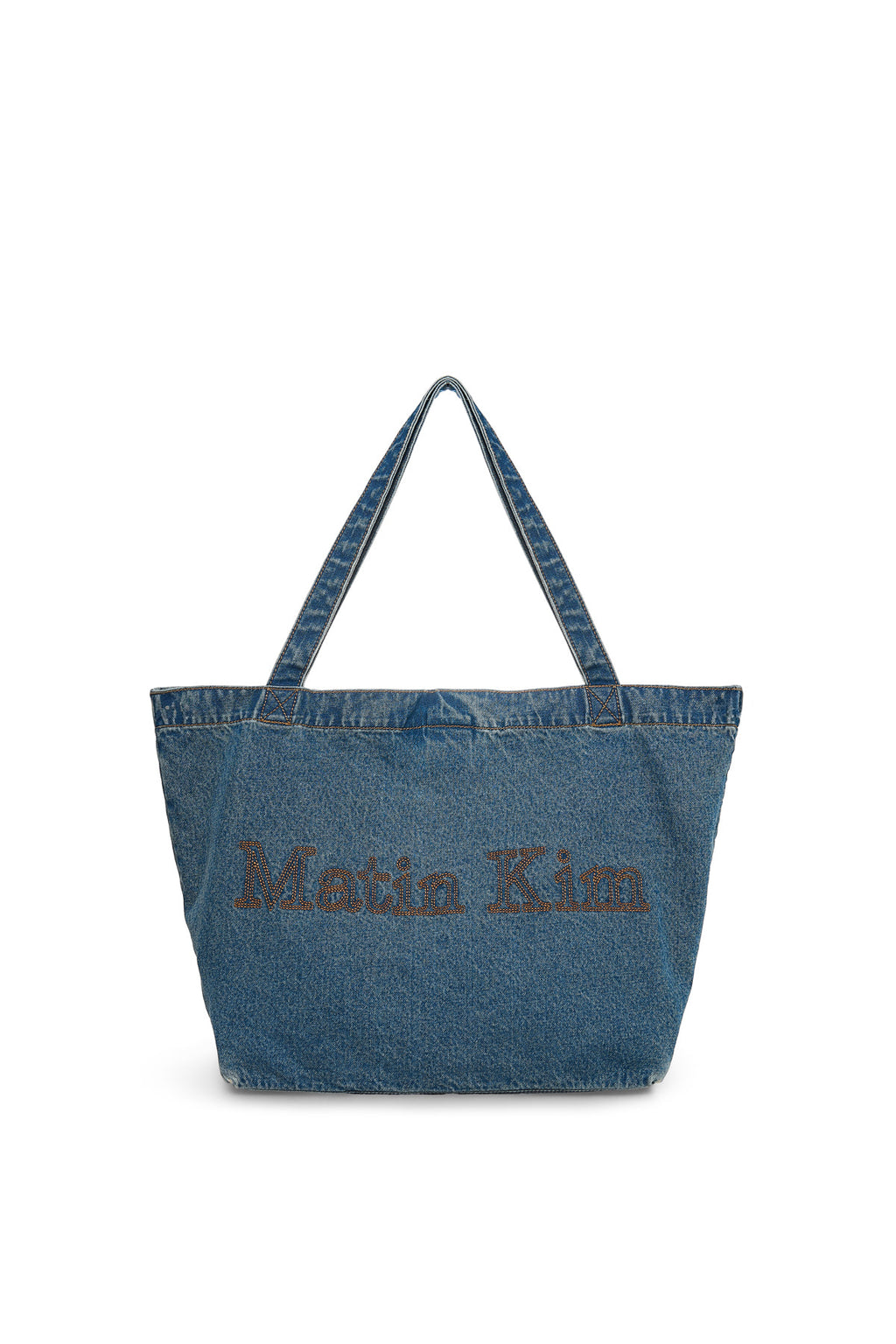 Matinkim Matin Stitch Denim Shoulder Bag IN Blue