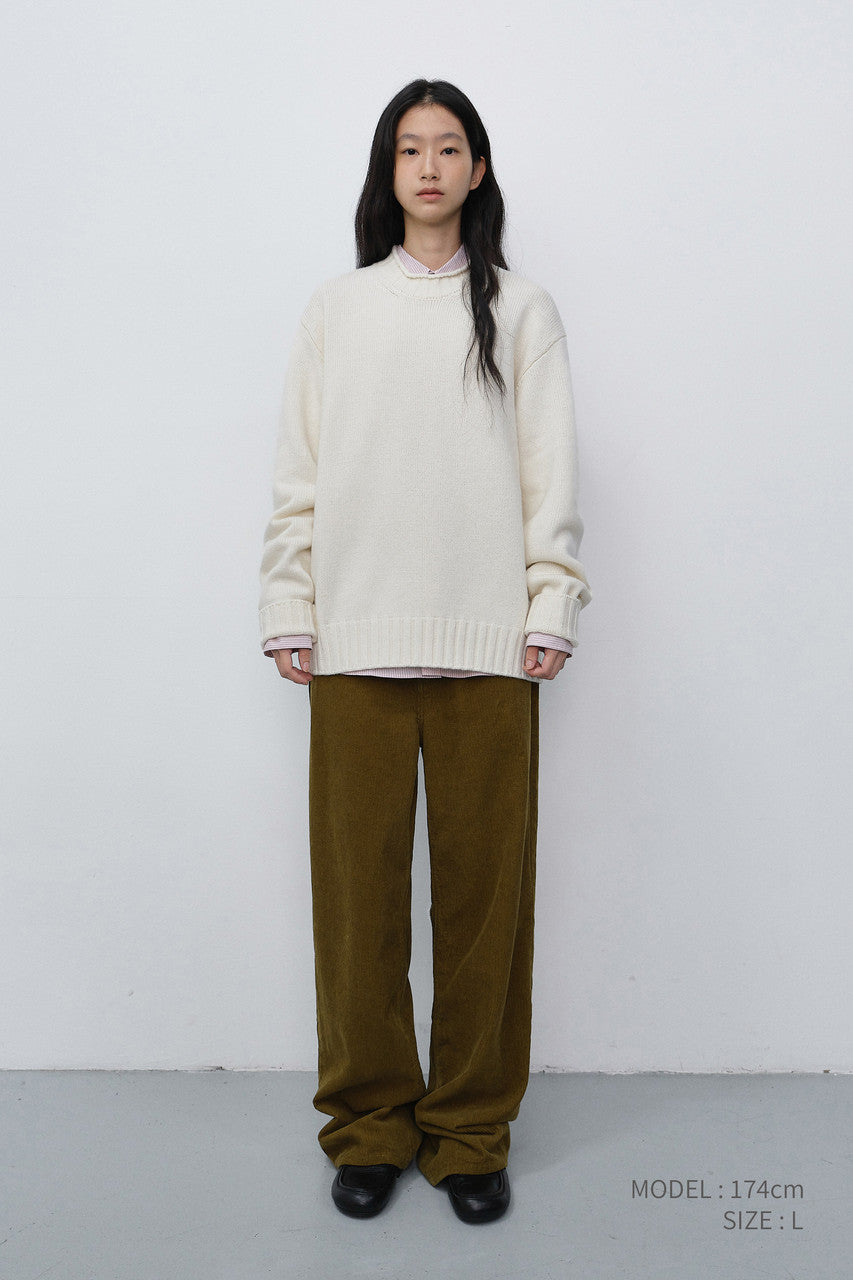 Dunst Unisex Chunky Roll Neck Sweater Ivory