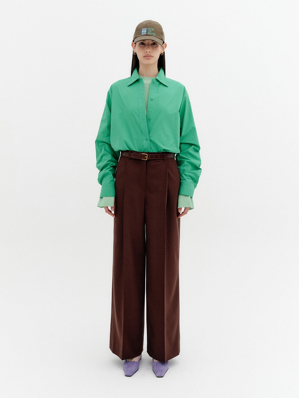 EENK Classic Logo Embroidered Shirt - Green