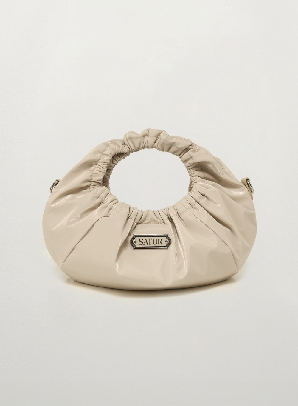 [satur] Scrunchie Small Hand Bag - Beige