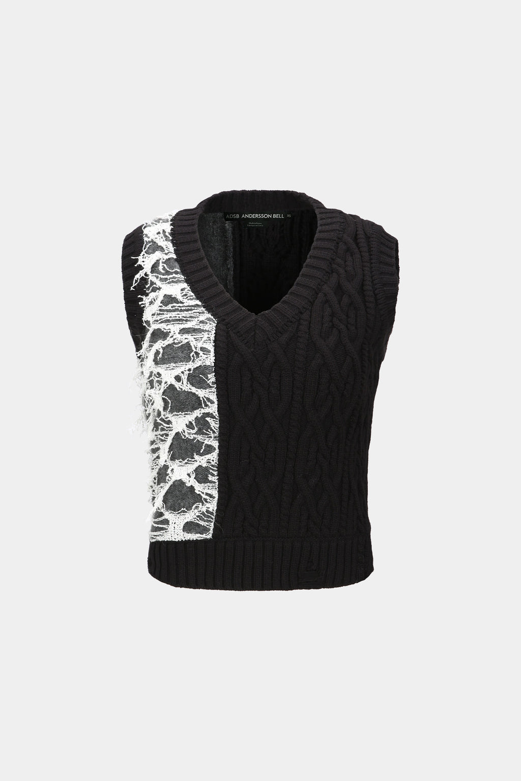 Andersson Bell Boucle Cable Patchwork Knit Vest