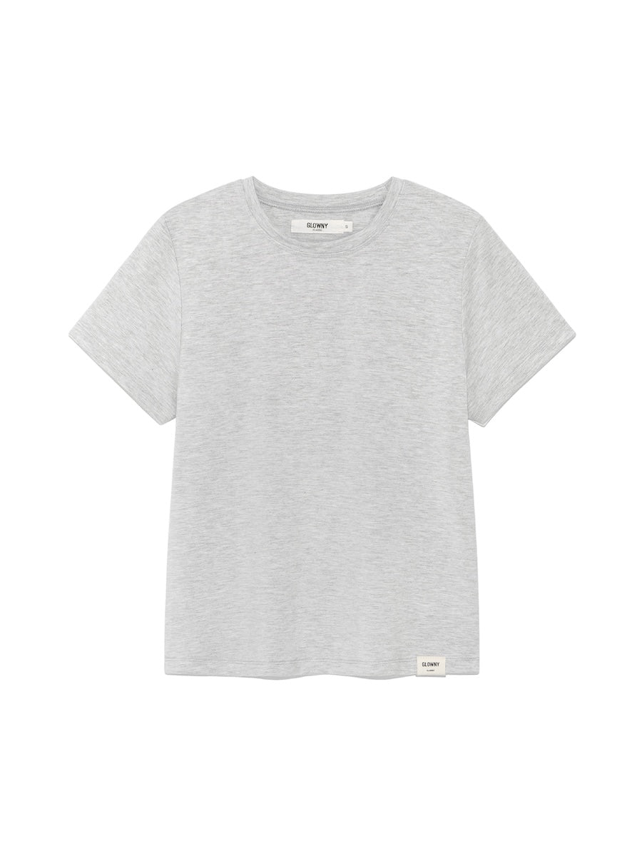 GLOWNY G Soft Fitted Tee (Melange Gray)