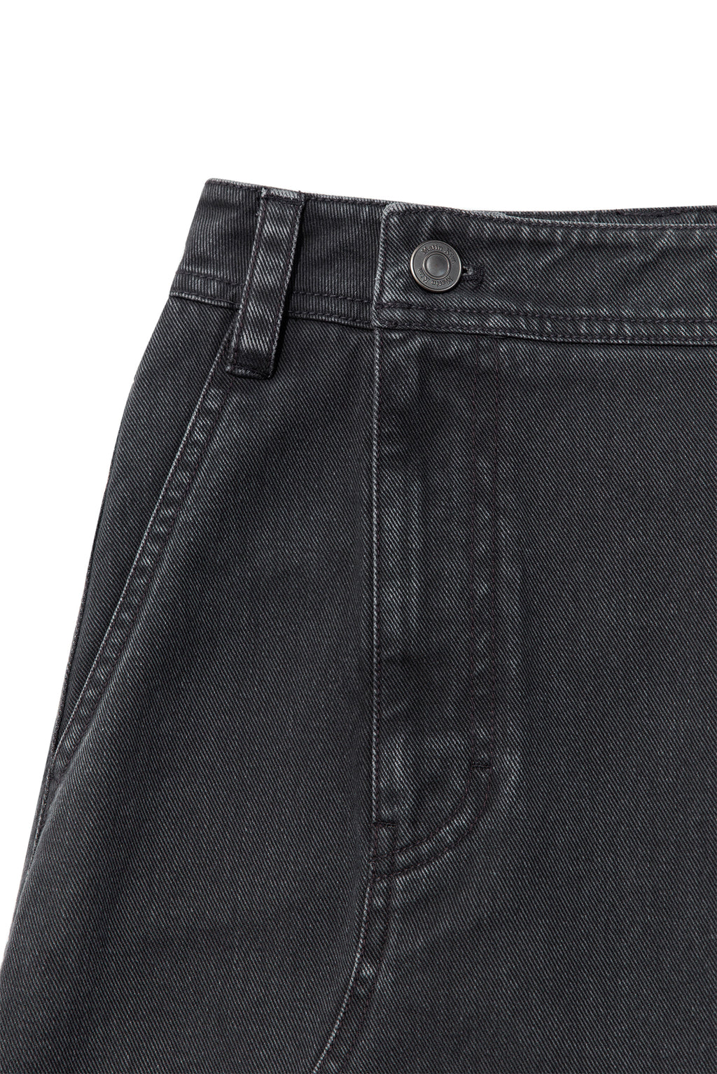 Matinkim Side Pocket Point Midi Skirt IN Charcoal