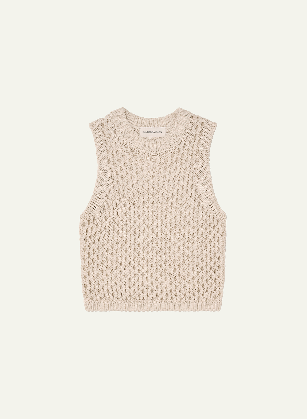 Kindersalmon Organic Knitted Vest Ecru