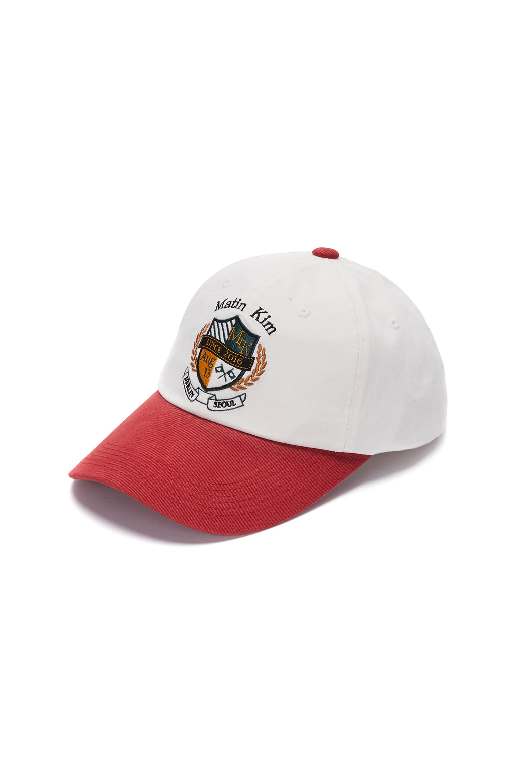 [matinkim] EMBLEM COLOR BALL CAP IN IVORY