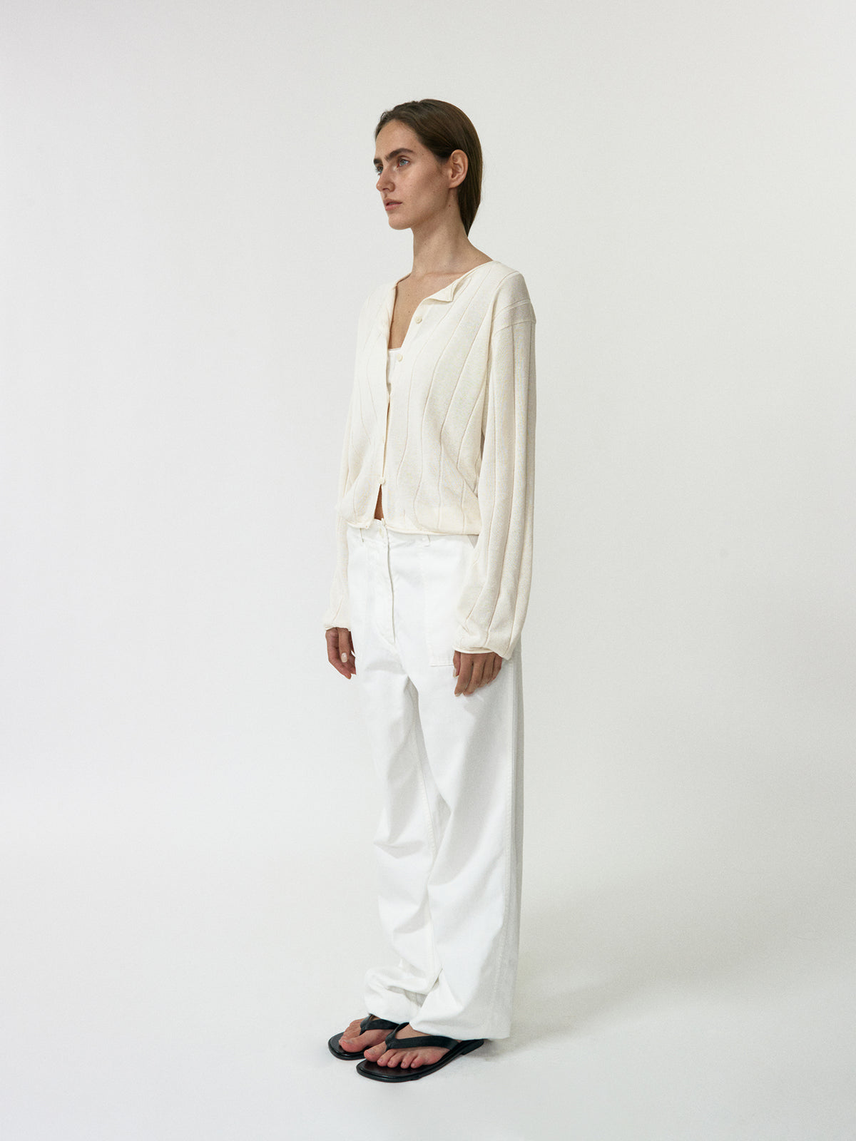 Nothing Written Nave paper knit cardigan (Ivory)
