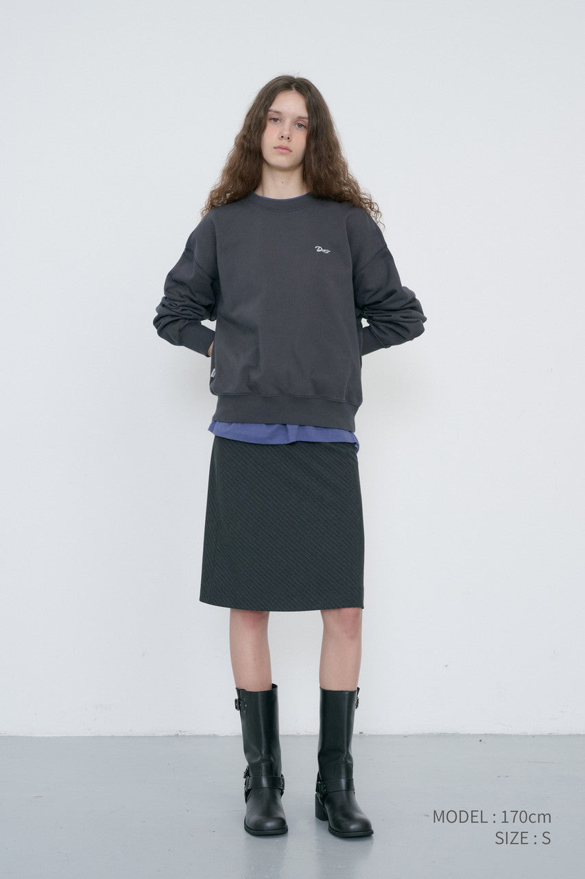 Dunst Unisex Garment Dyed Sweatshirt Washed Black