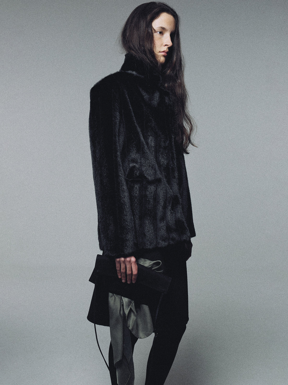 Nothing Written Misha faux fur jacket (Black) (Pre-order, ships from Nov 20)