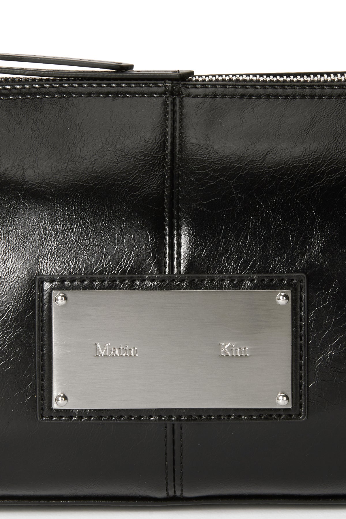 [matinkim] BUCKLE STRAP SHOULDER BAG IN BLACK