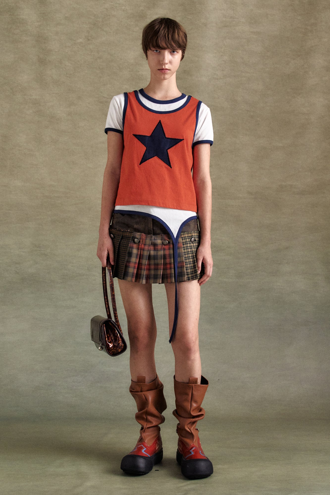 Andersson Bell Molly Faux-Leather Micro Detachable Skort