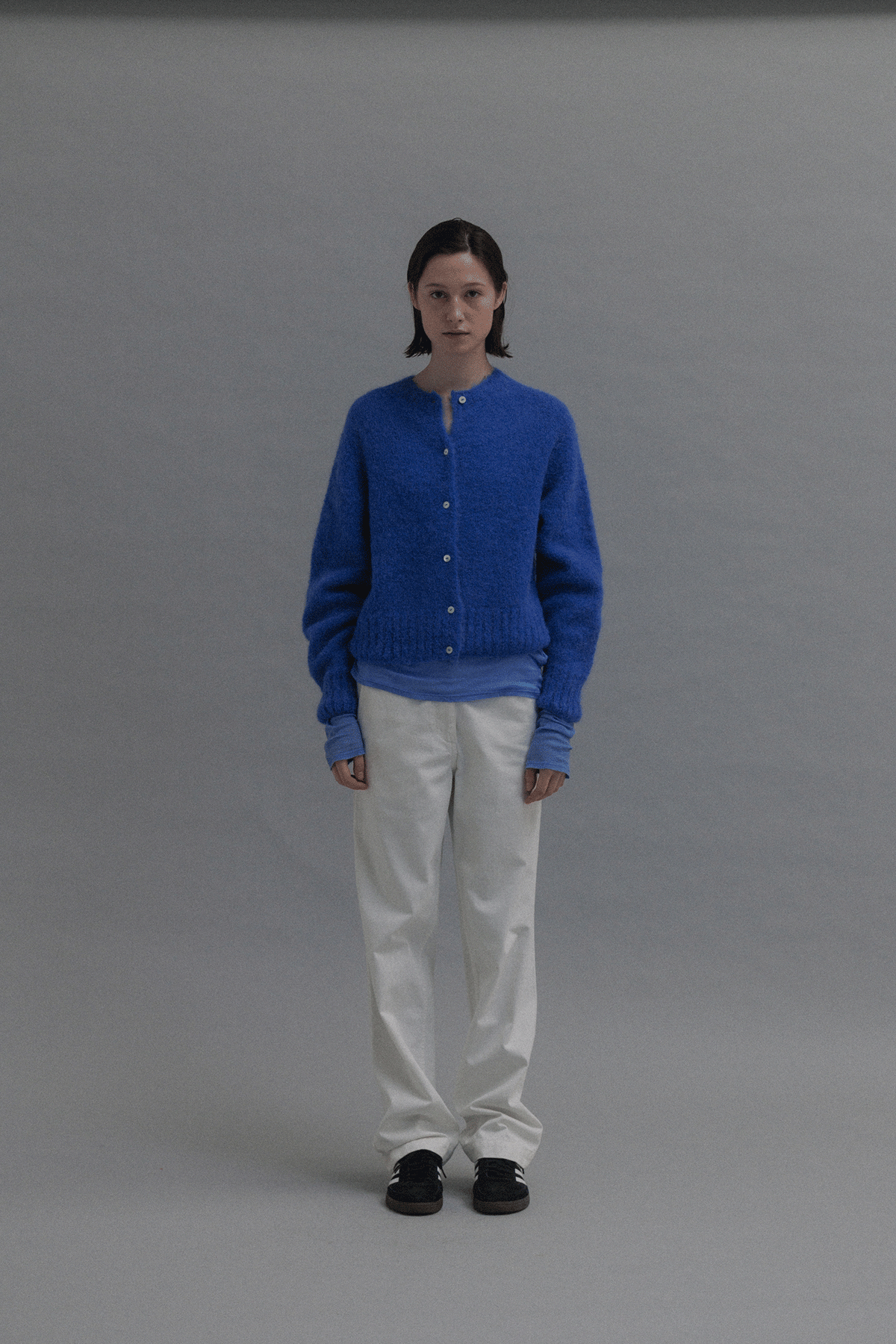Nothing Written Alpaca knit cardigan (Pacific blue)