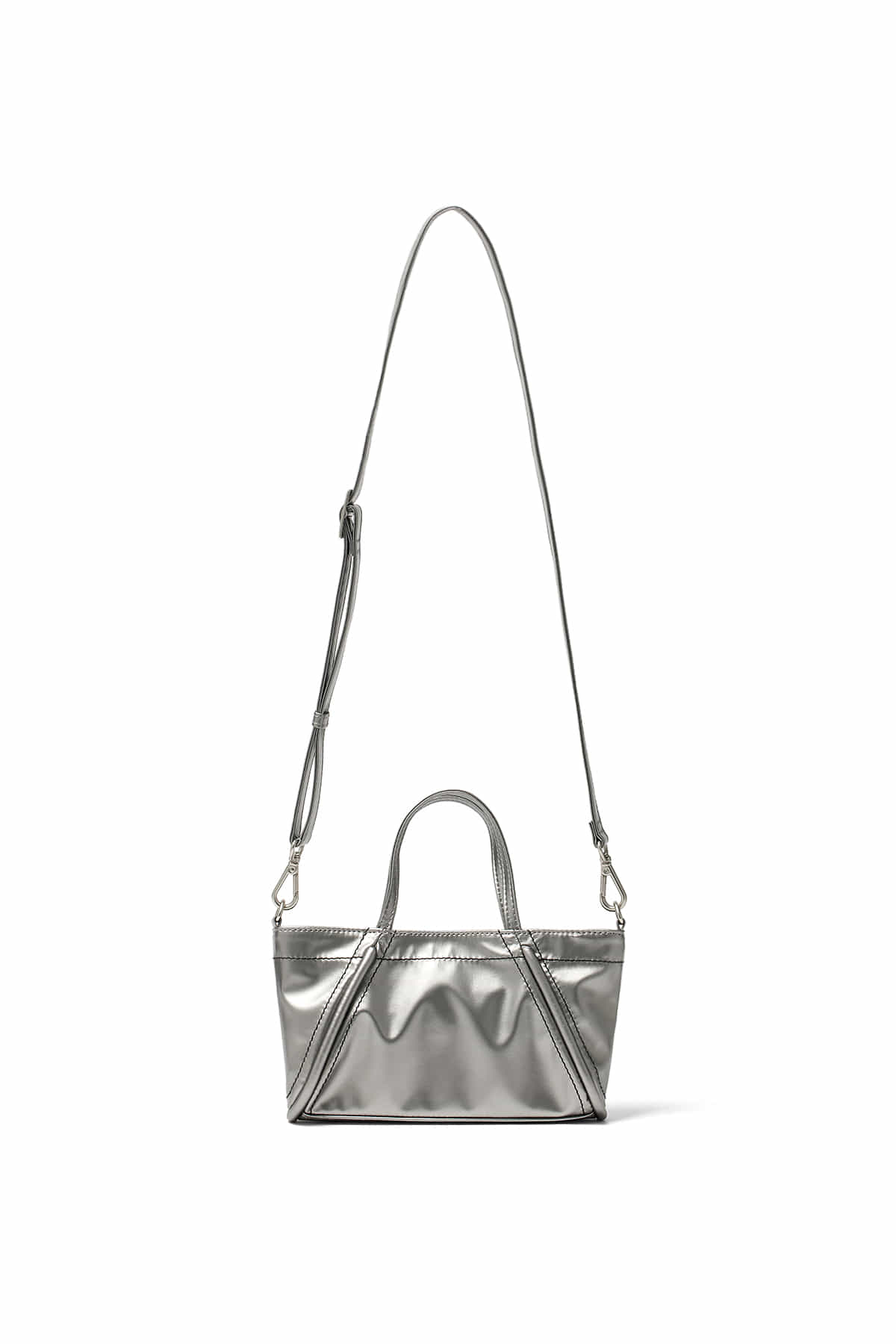 [matinkim] MINI COATING TOTE BAG IN DARK SILVER