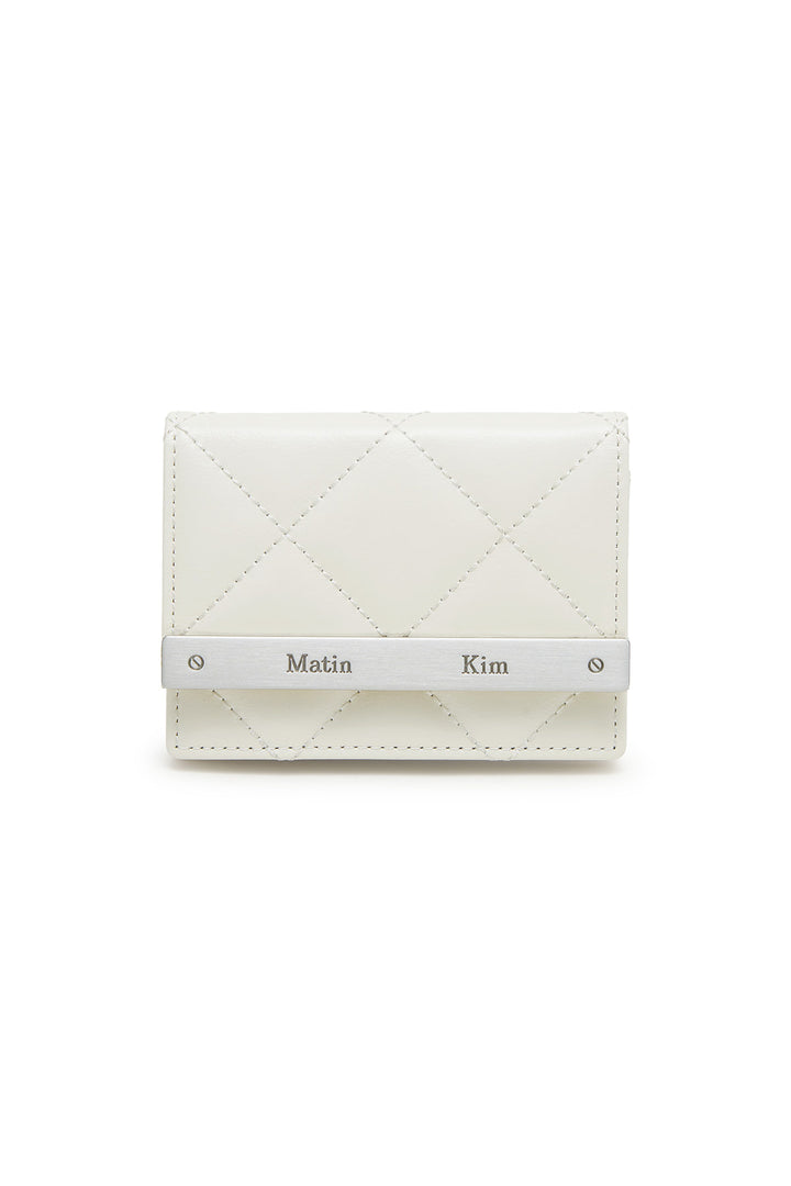 Matinkim Puff Quilt Wallet IN Ivory