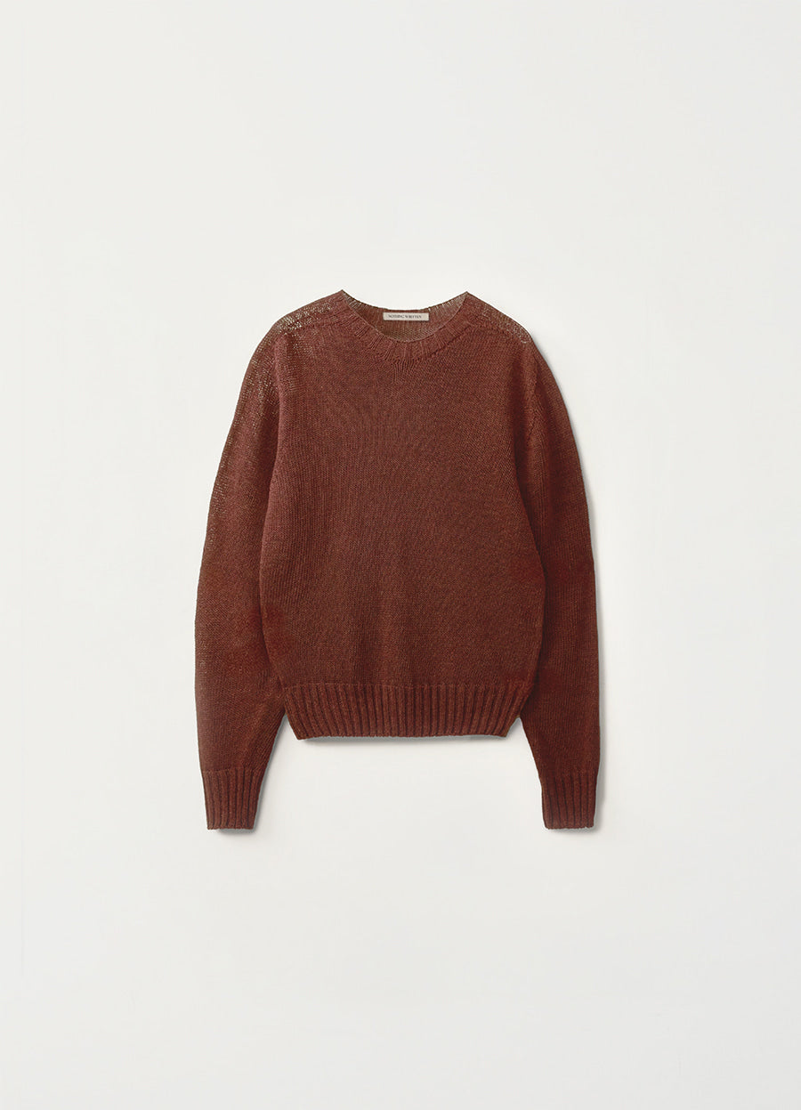 Nothing Written Light mesh pullover knit (Brick)