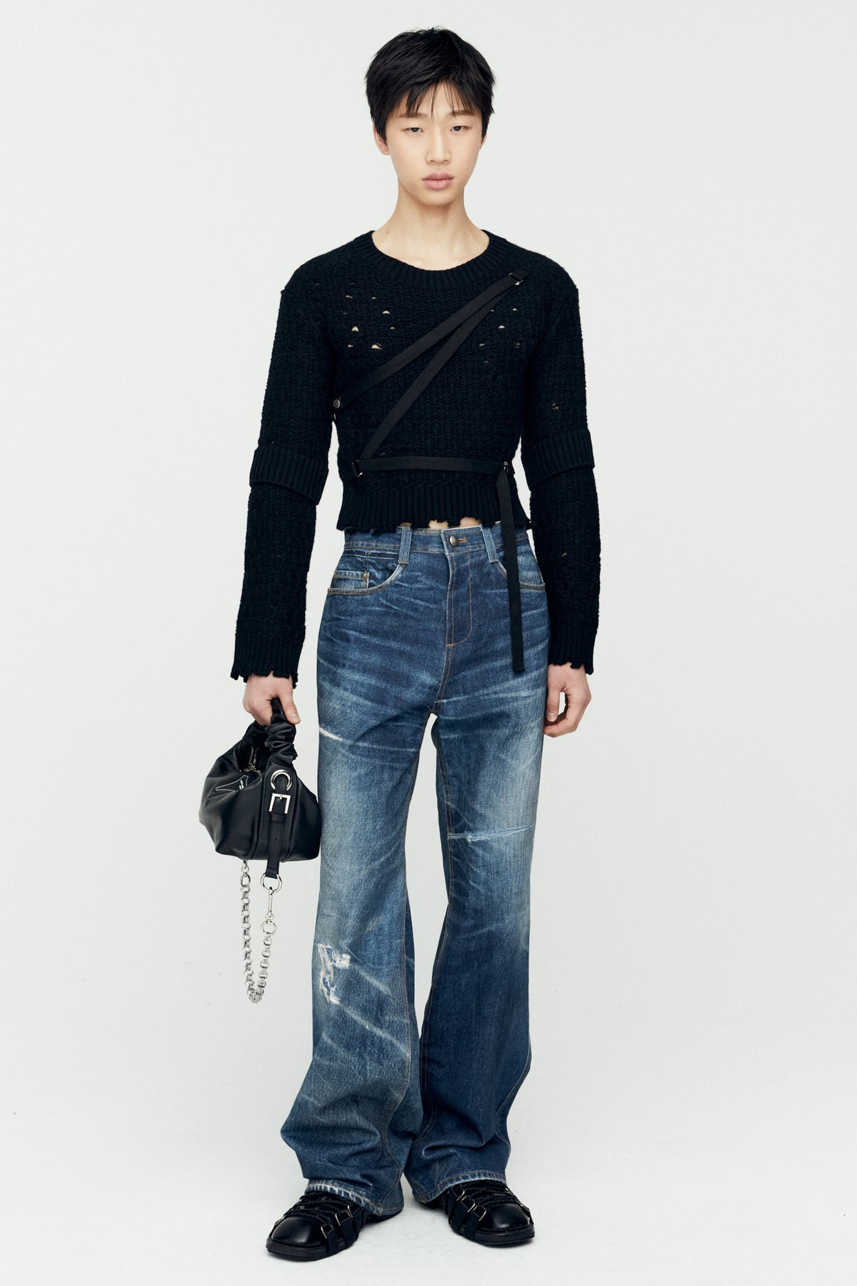 Andersson Bell Trompe L'Oeil Printed Denim Pants