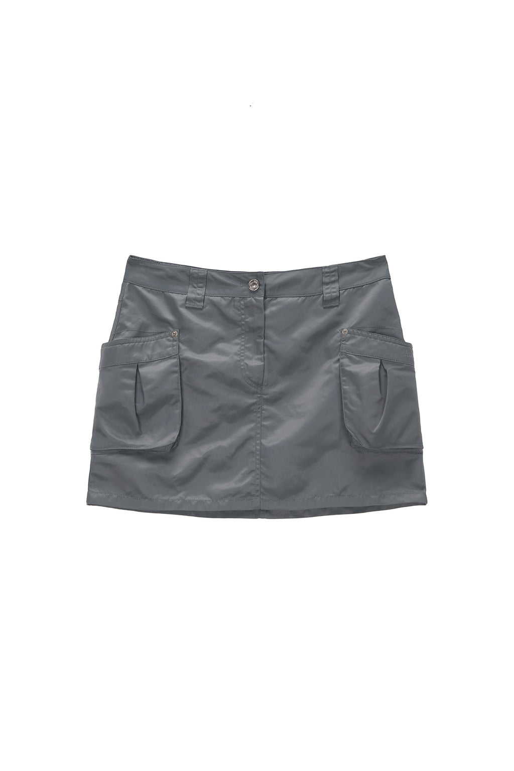 Matinkim Lowrise Nylon Cargo Mini Skirt IN Grey