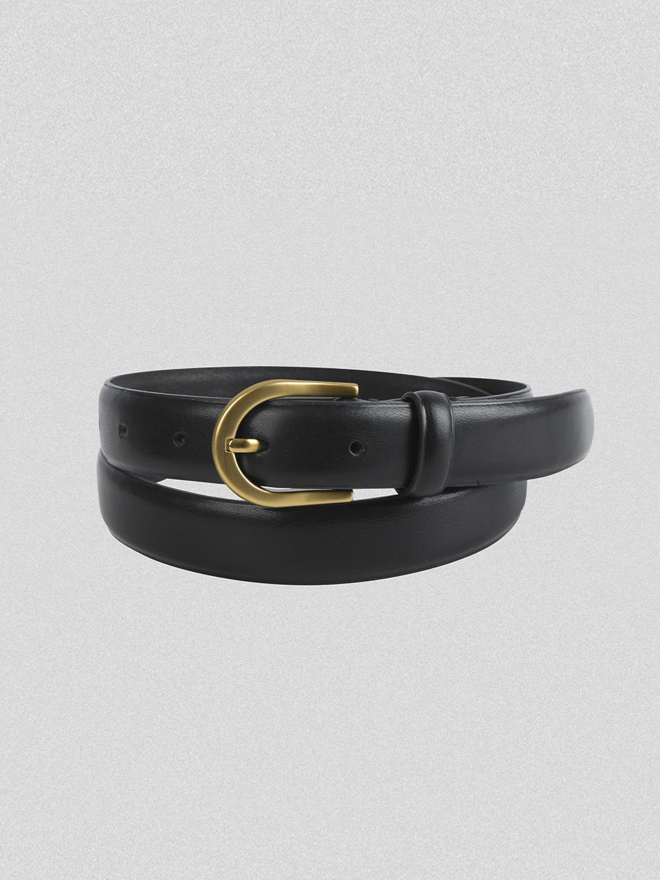 Tillidie Italian leather classic plain belt