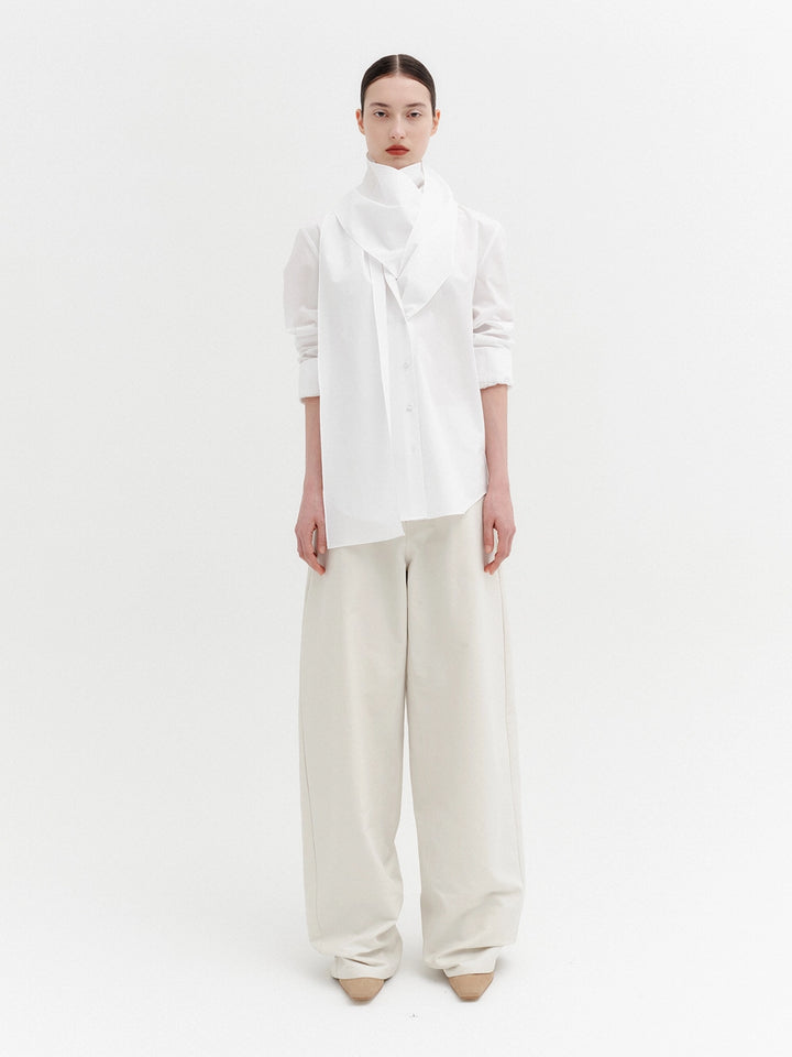 EENK Curved Relaxed Pants - Ivory
