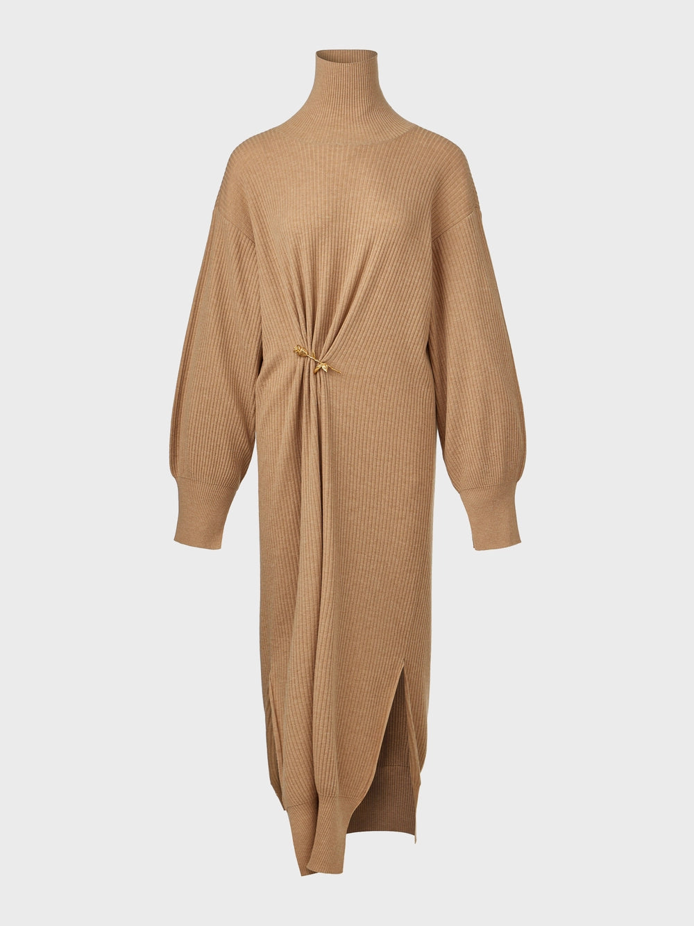 EENK Rib Knit Long Dress - Beige