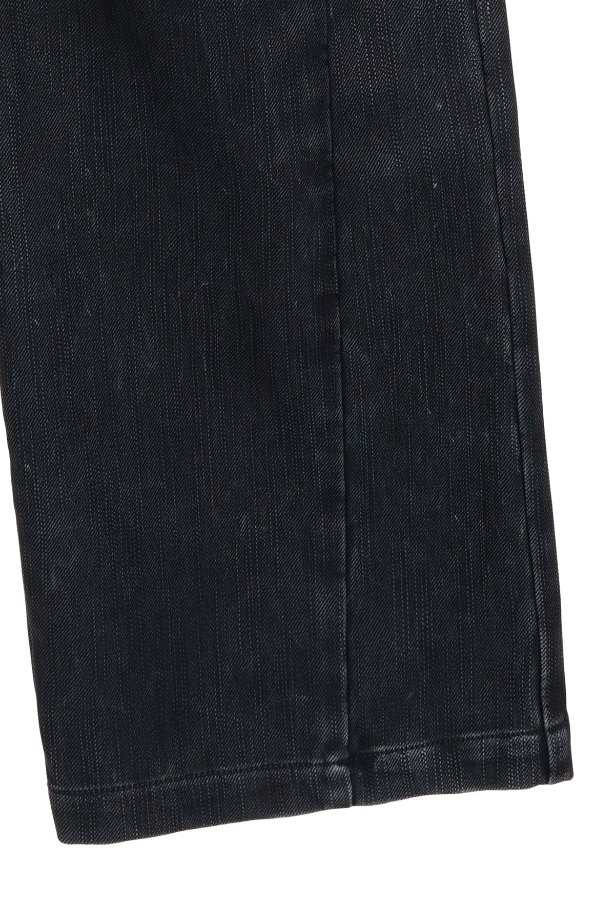 [matinkim] BIKER DETAIL WASHED LEATHER PANTS IN NAVY