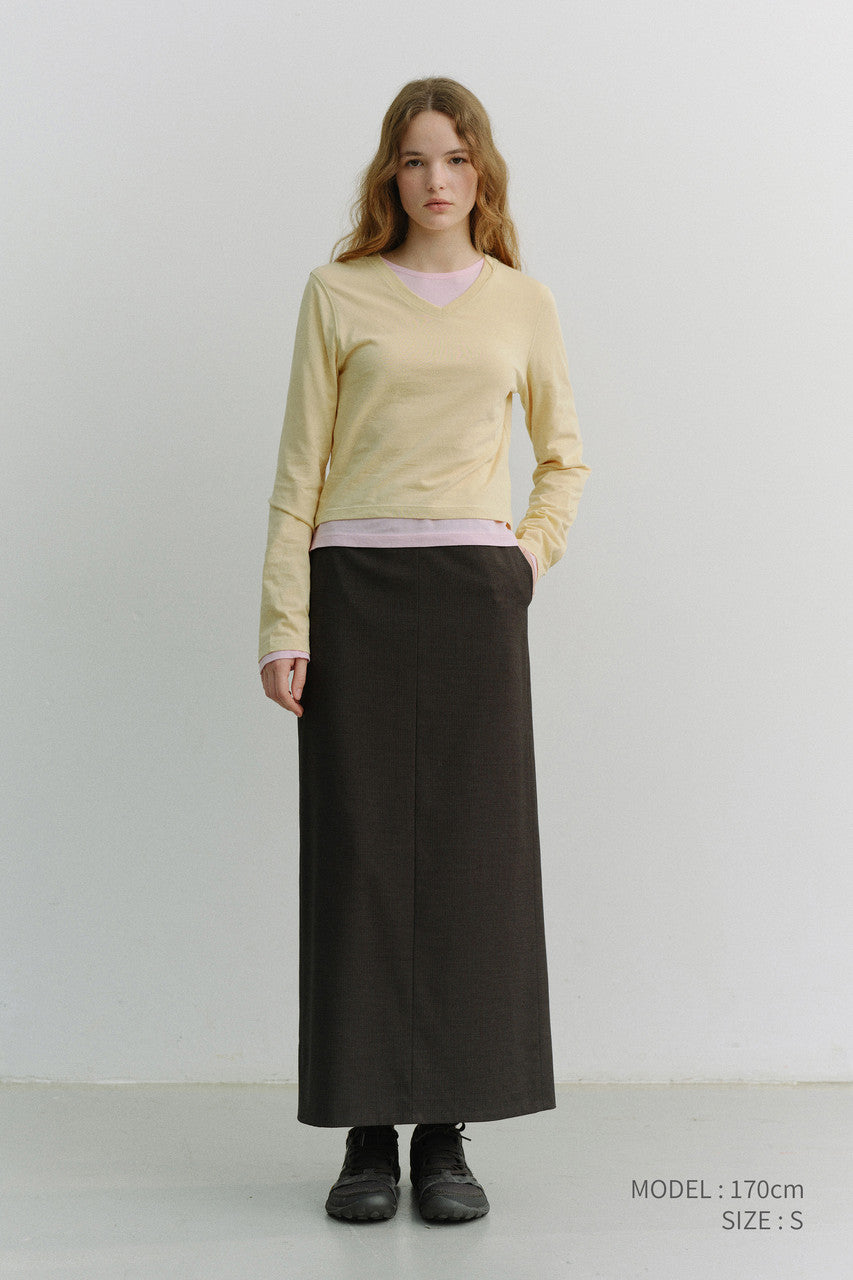 Dunst Essential Petit V-Neck T-Shirt Butter