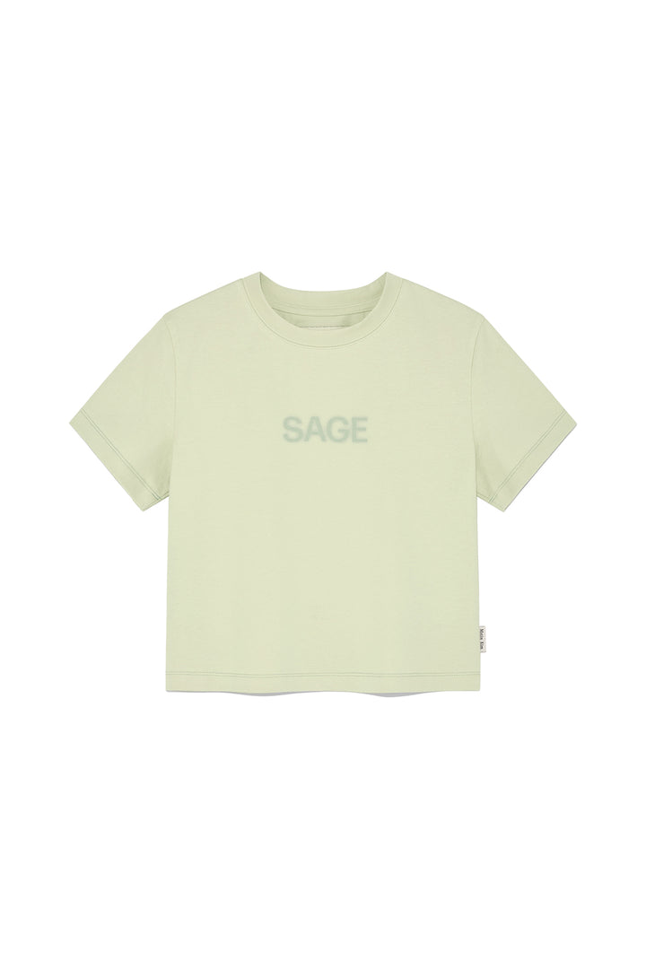 Matinkim Color Name Printing Top IN Light Green
