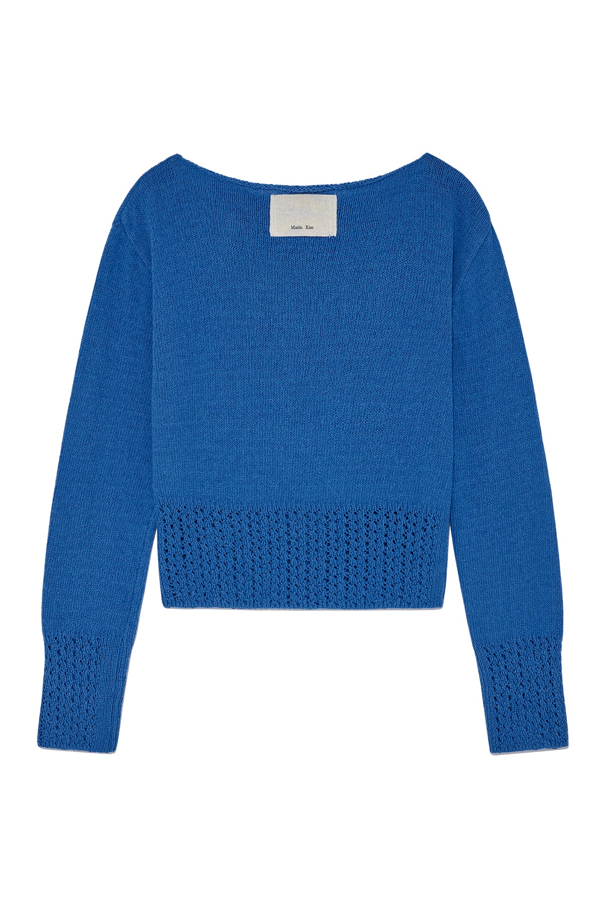 [matinkim] FOR LOVERS PUNCHING POINT PULLOVER IN LIGHT BLUE