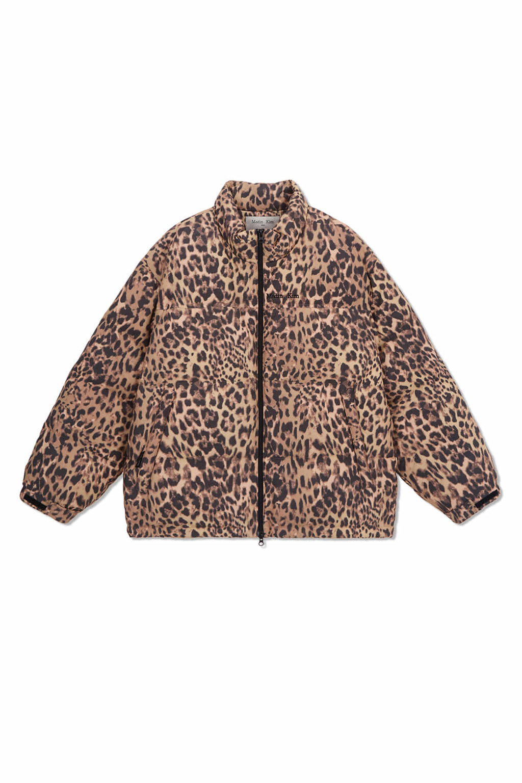 [matinkim] Leopard Down Jumper IN Mix