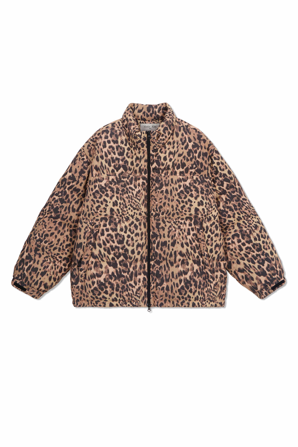 [matinkim] Leopard Down Jumper IN Mix