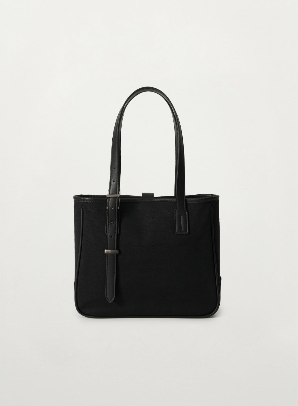 Satur Classic Buckle Tote Bag - Black