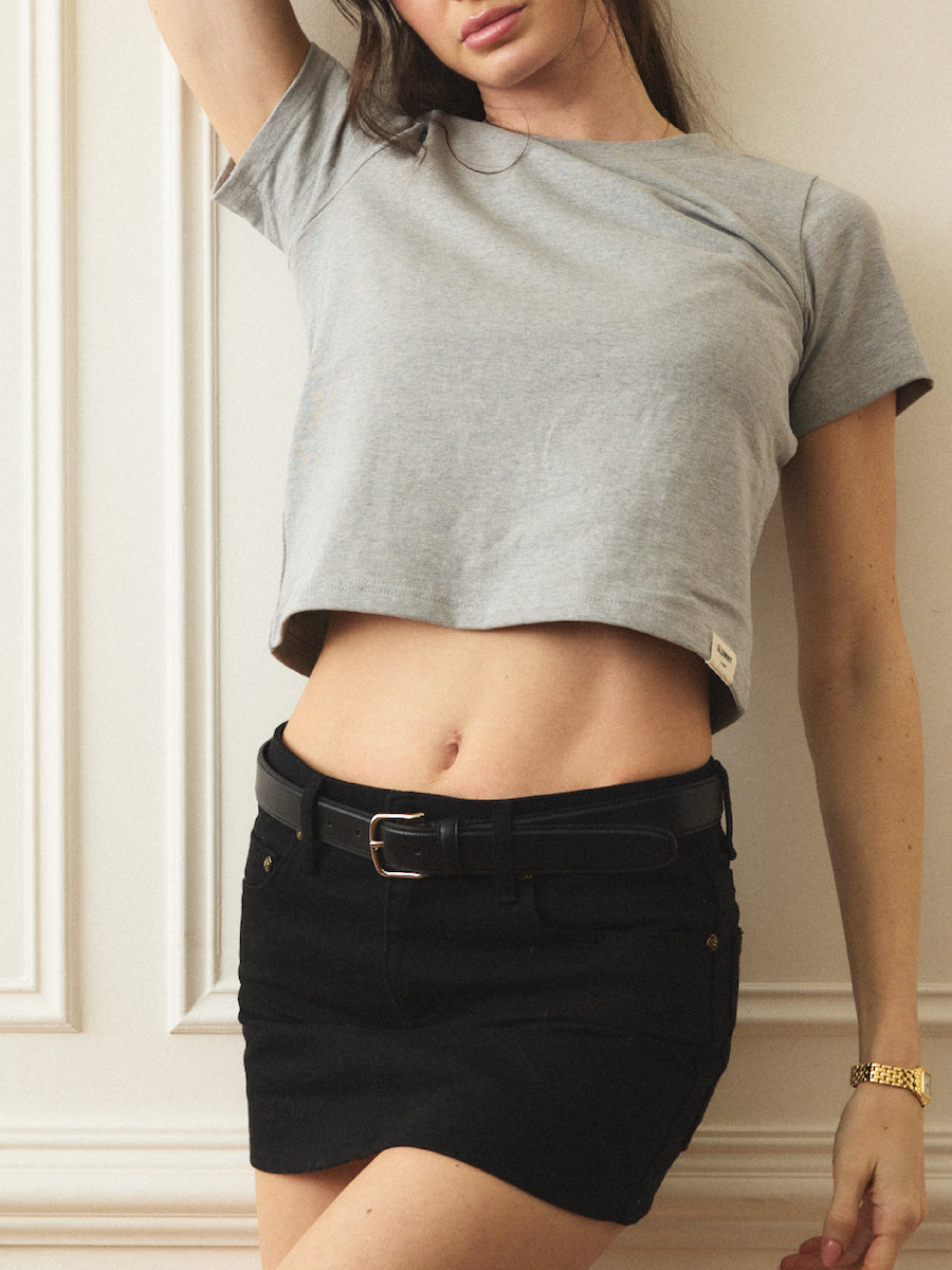 GLOWNY G Classic Soft Tee (Gray)