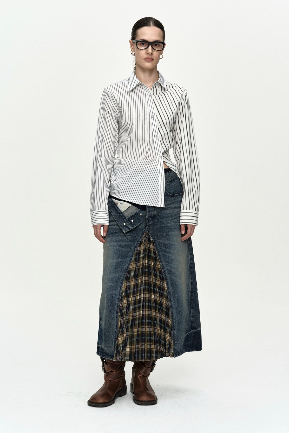 Andersson Bell Noa Striped Twist-Tuck Shirt