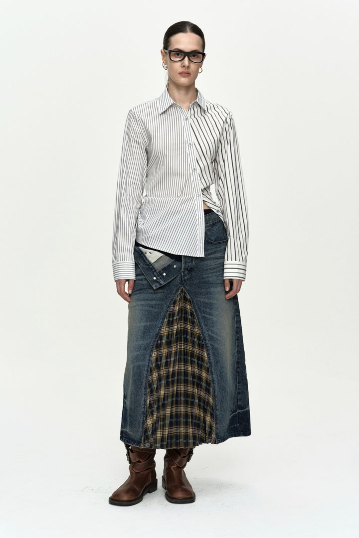 Andersson Bell Noa Striped Twist-Tuck Shirt