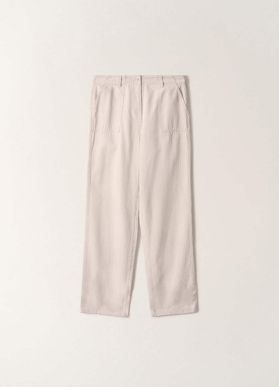 Nothing Written Meadow Washed Cotton Pants (Ivory)