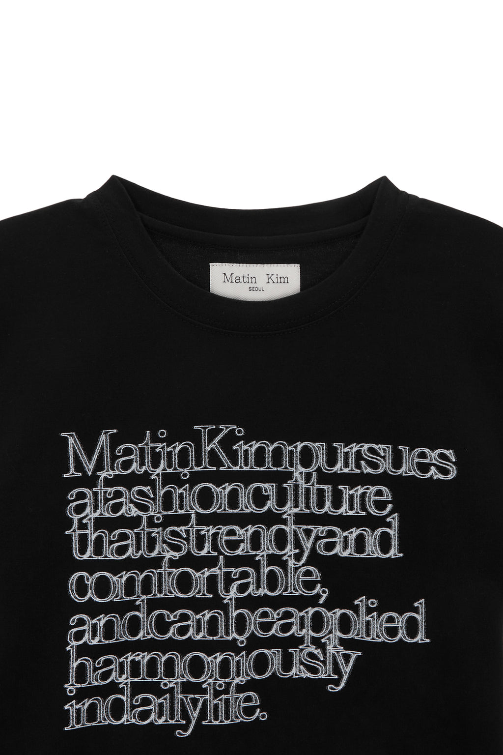 Matinkim Thin Typo Top IN Black