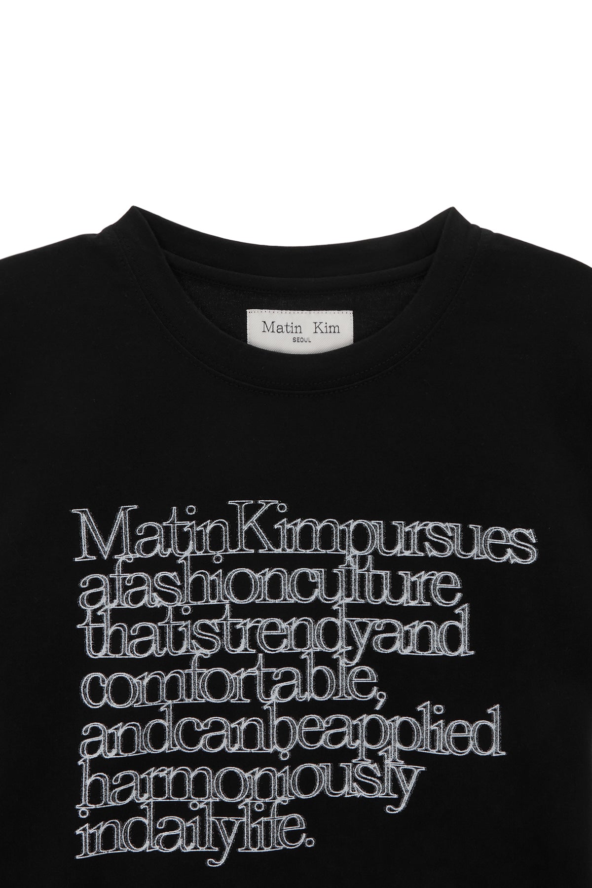 Matinkim Thin Typo Top IN Black