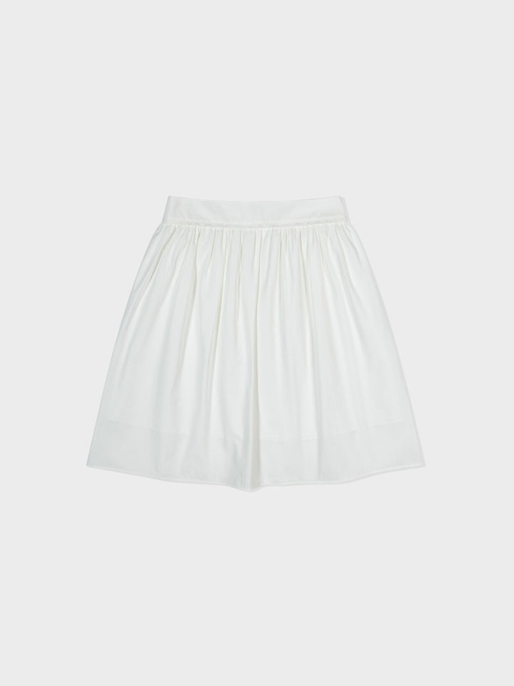 Low Classic Cotton Lace Volume Skirt Off White