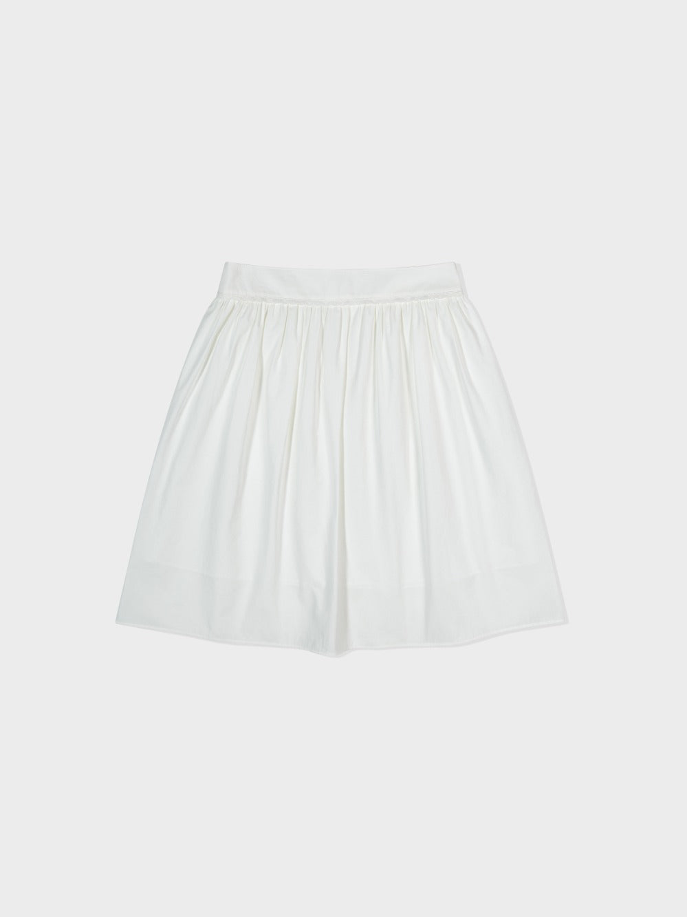 Low Classic Cotton Lace Volume Skirt Off White